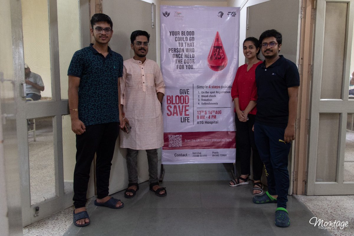 IITGuwahati's tweet photo. Goodwill runs in your blood, and may it flow into someone with love. @IITGuwahati wishes to extend a huge Thank You to everyone who have participated in the Blood Donation Drive during 13-14 Aug. More than 450 participants  appeared with their selfless gift.
#AzadiKaAmritMahotsav https://t.co/eQyMEDVjQc