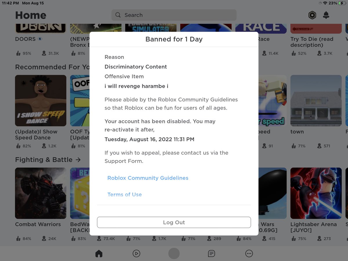BatMyst's tweet photo. bro roblox is really on some weird stuff https://t.co/ZTd4JhfwHC