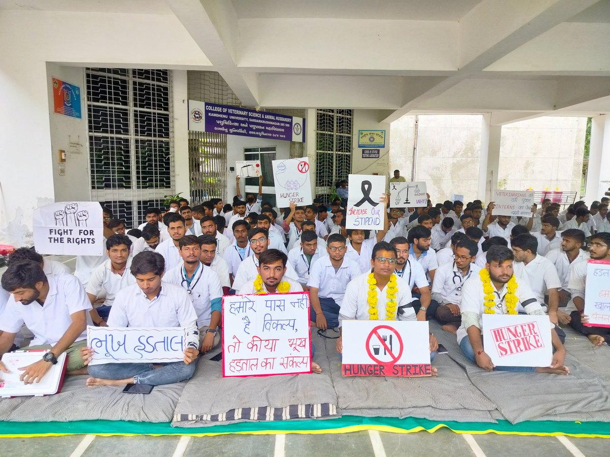 Day15 of Strike and
   Day01 of Hunger Strike

#Increase_Guj_Vet_Stipend
#Guj_vet_union
#Guj_veterinary_students_on_strike