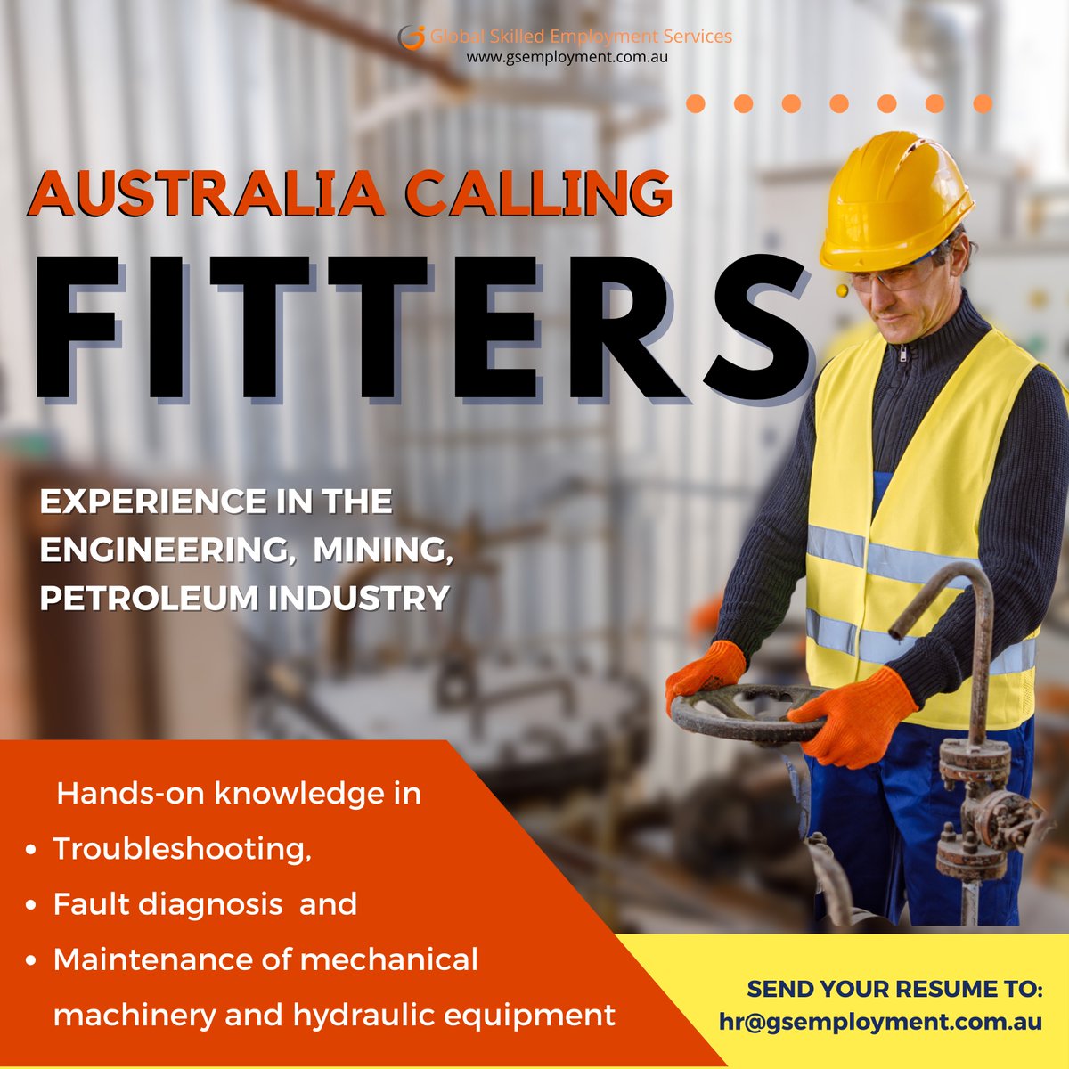 GlobalSkilled's tweet photo. 📍APPLY NOW!
Send your CV to hr@gsemployment.com.au📥#fitter #engineering #mining #petroleumindustry #australia #Philippines #hiring #AustraliaJobs https://t.co/BhDn0QFltL