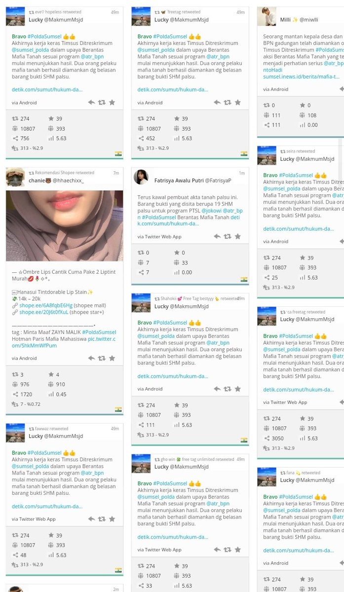 Pencerah___'s tweet photo. Yang main tagar #PoldaSumsel kebanyakan bot? https://t.co/UF1OkZMl4Q