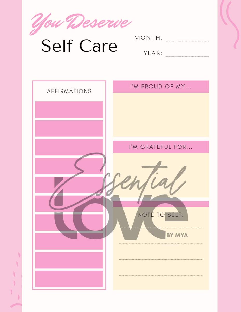 Samiahdenise's tweet photo. Self Care Weekly Journal 🖋️📓🌸

#journaling #selfcare #affirmations #selflove https://t.co/8E3EgHdNVn