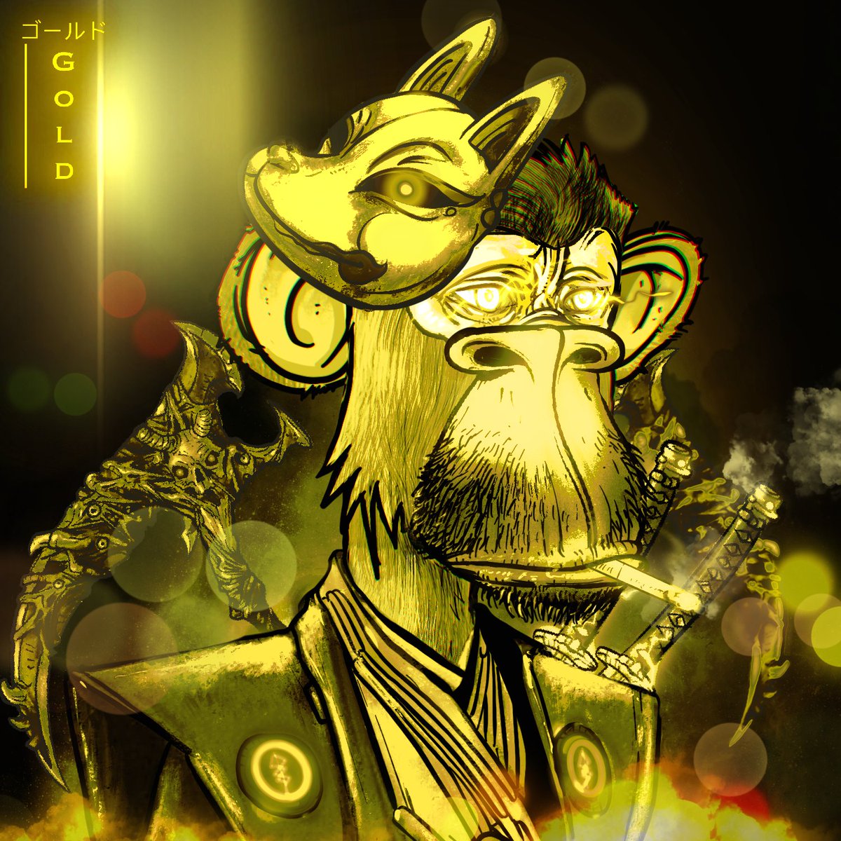 GallerAurory's tweet photo. Gold Elemental Ape dropping Now ! 
More info how to receive in discord https://t.co/9yRoXtCZcp