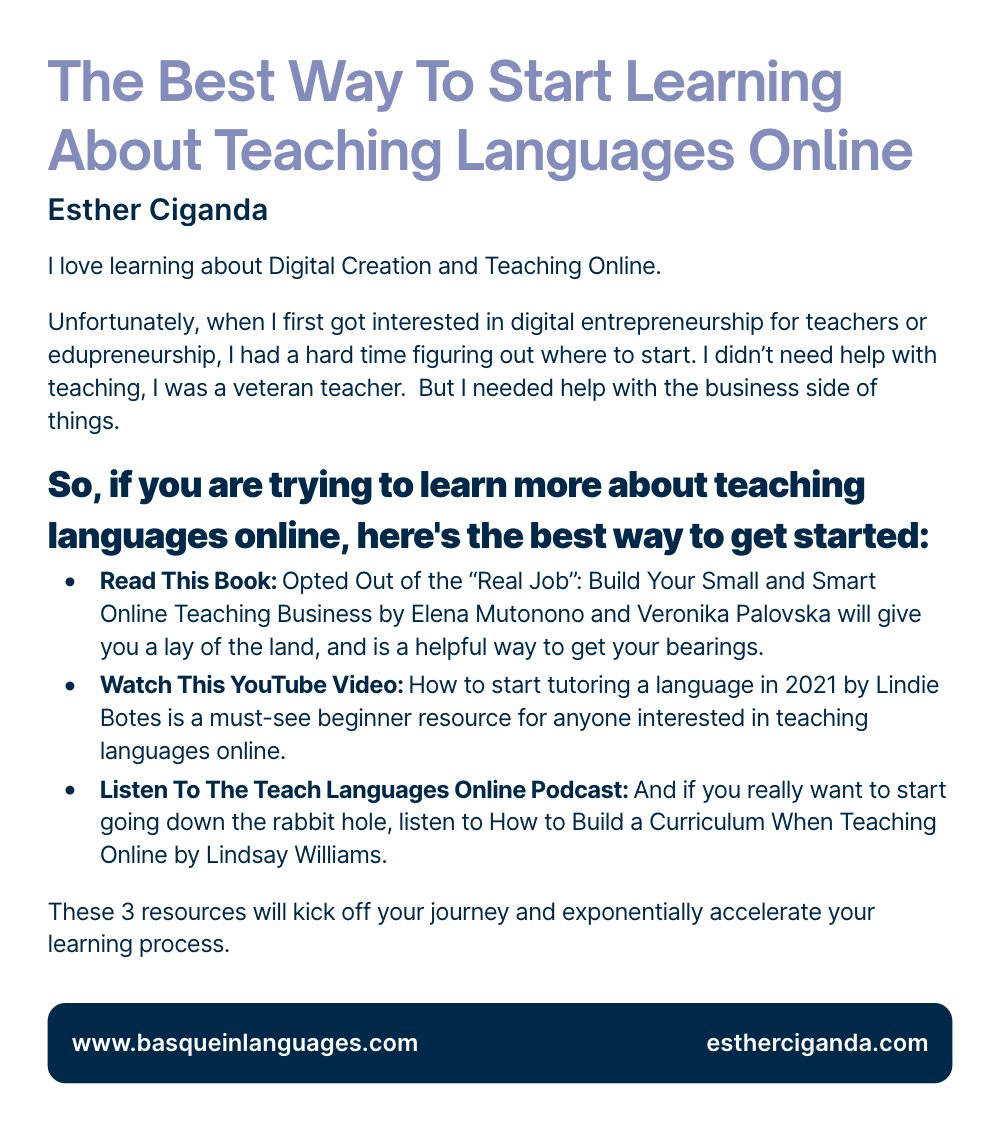 Esther | Basque in Languages tweet media