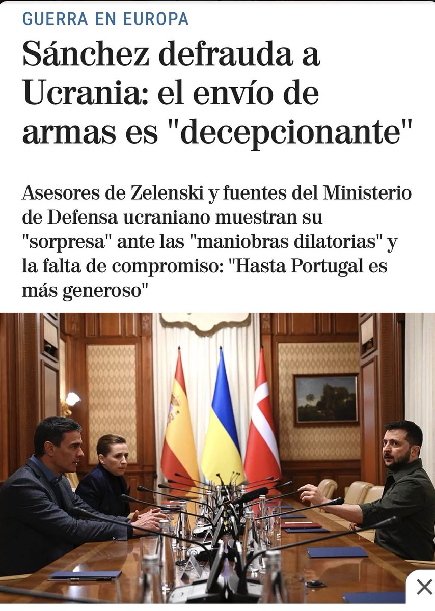 coopetidor's tweet photo. Sanchez defrauda a #Ucrania
✅ Kiev denuncia “maniobras dilatorias” en los envíos para ganar tiempo ante la #OpiniónPública
En @elmundoes
#MeLoCreo @Defensagob
#Ukraine
https://t.co/d5PBojFqkn https://t.co/45matGLn1i