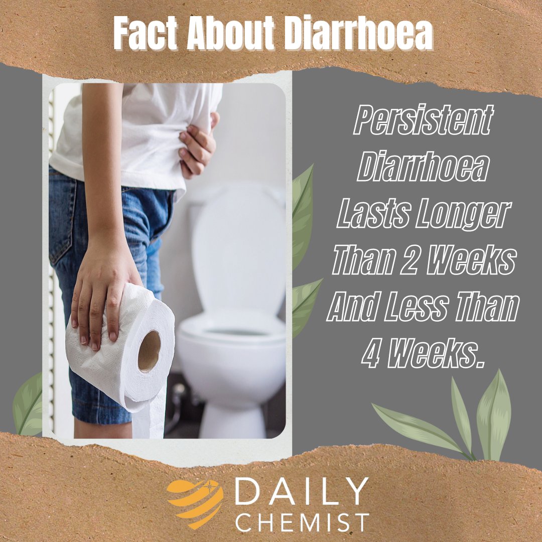 ChemistDaily's tweet photo. Diarrhoea is a common problem. People with Diarrhoea should know that Persistent Diarrhoea lasts longer than 2 weeks and less than 4 weeks. Acute Diarrhoea is more common than persistent or chronic Diarrhoea. 

#diarrhoea #diarrhoearelief #diarrhoeafordays #diarrhoeasucks https://t.co/UjR4YlvsBk