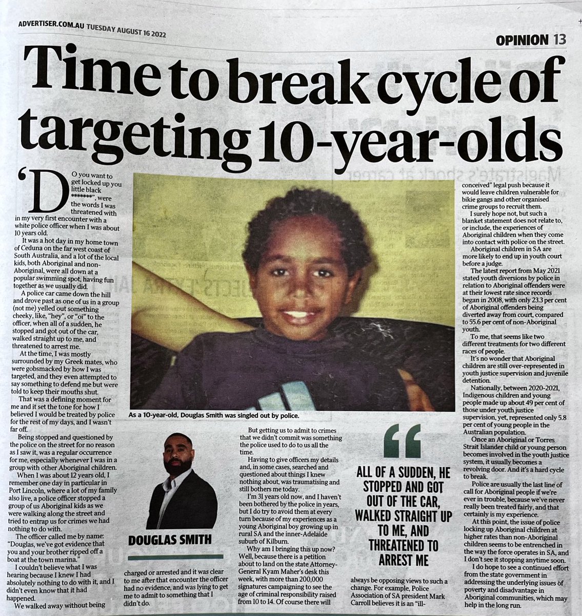 RossWomersley's tweet photo. Huge thanks to you ⁦@smith_dougy⁩ for sharing your story. So many compelling reasons why we urgently need to #RaiseTheAge ⁦@SACOSS⁩ ⁦@Change_Record⁩ https://t.co/bO7iRaT5vh