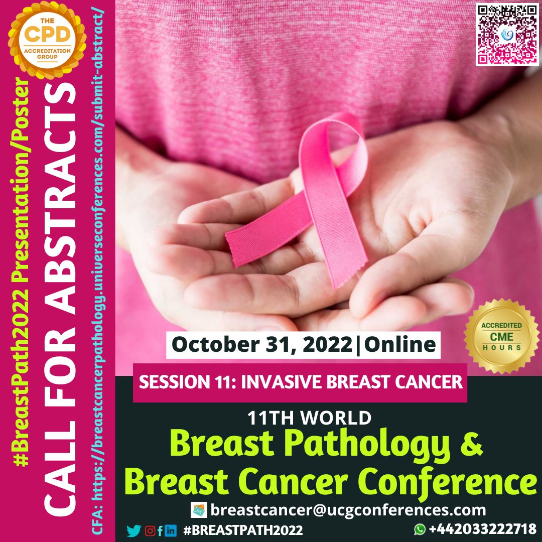 breastcanucg's tweet photo. Track 11: Invasive Breast Cancer
On behalf of the organizing committee, we are pleased to invite you to participate in the #Breastpath2022 on 31st October 2022.
Click here to submit your abstract: https://t.co/LT7LievCSt
#breastcancer #invasivebreastcancer #cancersurvivor https://t.co/4VxoTktBfF