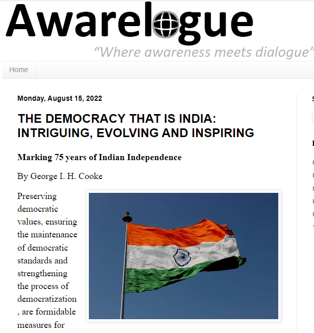 'India’s place in the world, and also in history has been guaranteed to a large extent by its democratic credentials, which have been bolstered by an effective diplomatic apparatus'
<a href="/GeorgeihCooke/">George Cooke</a> shares views on India@75

awarelogue.blogspot.com/2022/08/the-de…

<a href="/IndiainSL/">India in Sri Lanka</a> <a href="/PMOIndia/">PMO India</a> <a href="/INCIndia/">Congress</a>