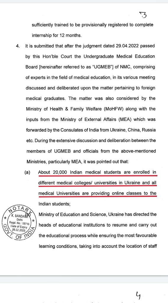pratik_dhal's tweet photo. Facts &amp; figure given by @NMC_IND to GOI is false. Approx 16k students (12k to be absorbed excluding 4k-5k interns) returned from Ukraine are NEET qualified. Implement the 15th report, Committee on External Affairs, 2022,(Para-2.67) 'ABSORB IN INDIA ONLY'. @PMOIndia @MoHFW_INDIA https://t.co/juGjpEU4qy