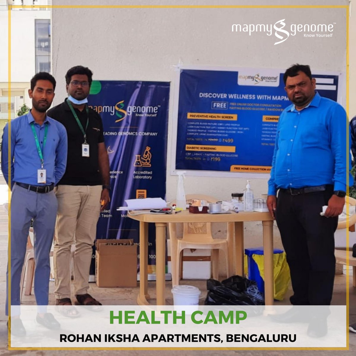 mapmygenome's tweet photo. 👉 Health camp organised by Mapmygenome at Rohan Iksha Apartments, Bengaluru, on August,13.
#healthcamp #diagnosticlab #dianostics #diagnostictests #bloodtests #bengaluru #diagnostictestings #healthcampaign #healthcare #bodycheckup #bengaluru #mapmygenome #knowyourself https://t.co/IcwGem6JQc