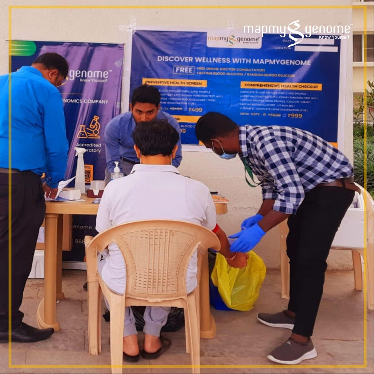 mapmygenome's tweet photo. 👉 Health camp organised by Mapmygenome at Rohan Iksha Apartments, Bengaluru, on August,13.
#healthcamp #diagnosticlab #dianostics #diagnostictests #bloodtests #bengaluru #diagnostictestings #healthcampaign #healthcare #bodycheckup #bengaluru #mapmygenome #knowyourself https://t.co/IcwGem6JQc