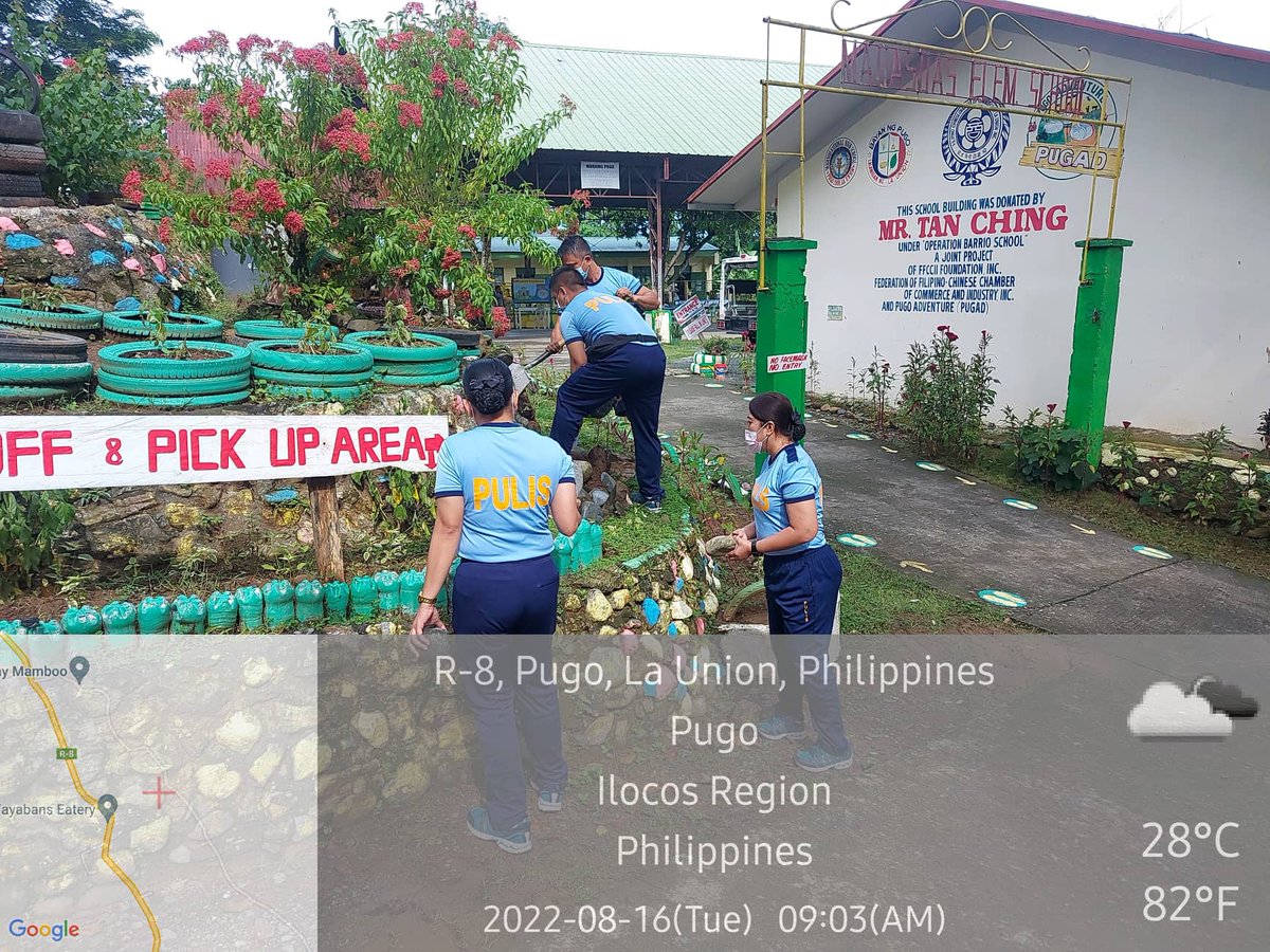 pugomps's tweet photo. On August 16, 2022, pers of Pugo PS led by PCPT MAYLA PERLA GAVINA,  participated the Department of Education's Brigada Eskwela 2022 with this year’s theme “Brigada Eskwela: Tugon sa Hamon ng Ligtas na Balik-Aral" at Maoasoas Elementary School and Maoasoas National High School. https://t.co/0HXmR7sEsi