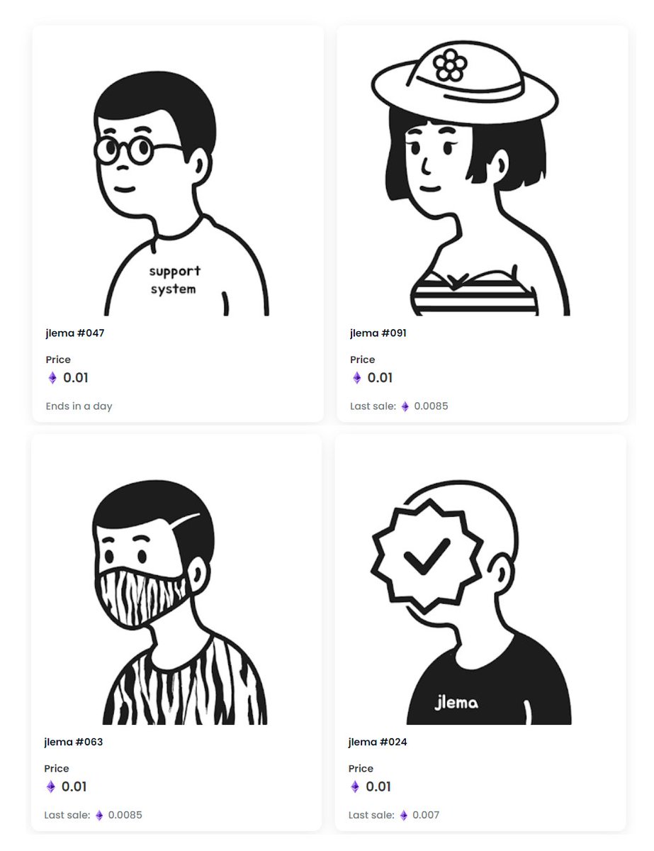 You can support jlema by buying them on Secondary sale too. Let's check them out! Hot sale on 0.01 💕
Jlema holders will get Jcoins and can exchange them for new NFTs.🖤🖤🖤

Link: opensea.io/collection/jle…

#NFTcommunity #NFTsale