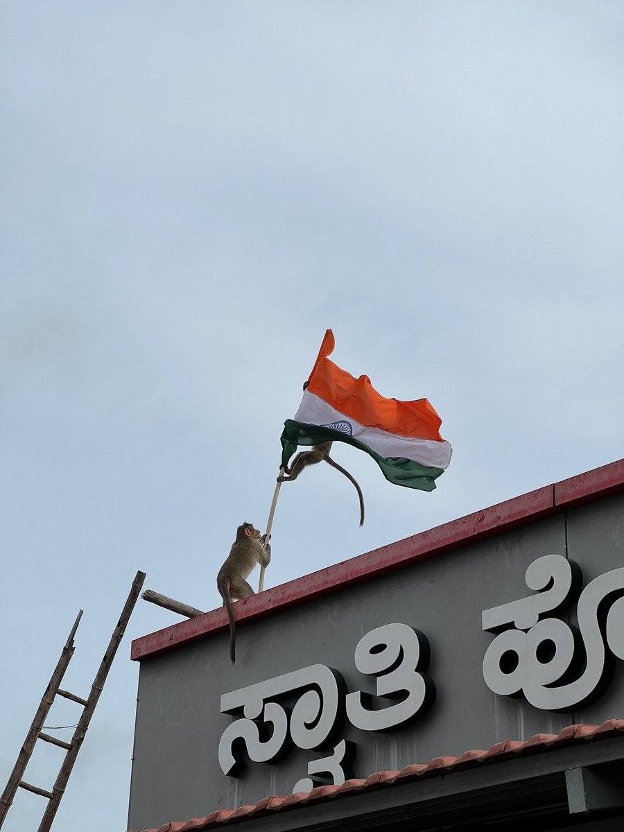 TheMichaelLouis's tweet photo. I was able to capture a great 76th Independence Day picture that eerily represents the times #IndependenceDay #BreakingNews #Tiranga #HarGharTiranga https://t.co/gAVxqslQtf