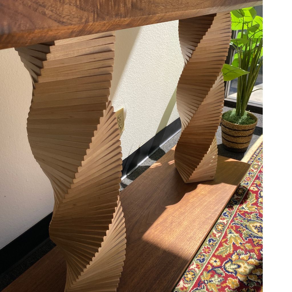 The four winds console table!  Wow indeed!
#entrywaytable #livingroomfurniture #newproducts #furnituredesigns #homedecorideas #coffeetabledecorating #interiordesign #furniture #interiordecorating
#homefurnishings #woodworking #walnut #consoletable  #hardwoodfurniture #modernart
