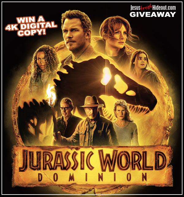 Last call to enter our "Jurassic World: Dominion" digital copy contest! We're giving away TWO copies of the movie, which includes the theatrical version of the movie and a 14-minute longer Extended Version! Enter and share for more chances to #win

jesusfreakhideout.com/contests/conte…