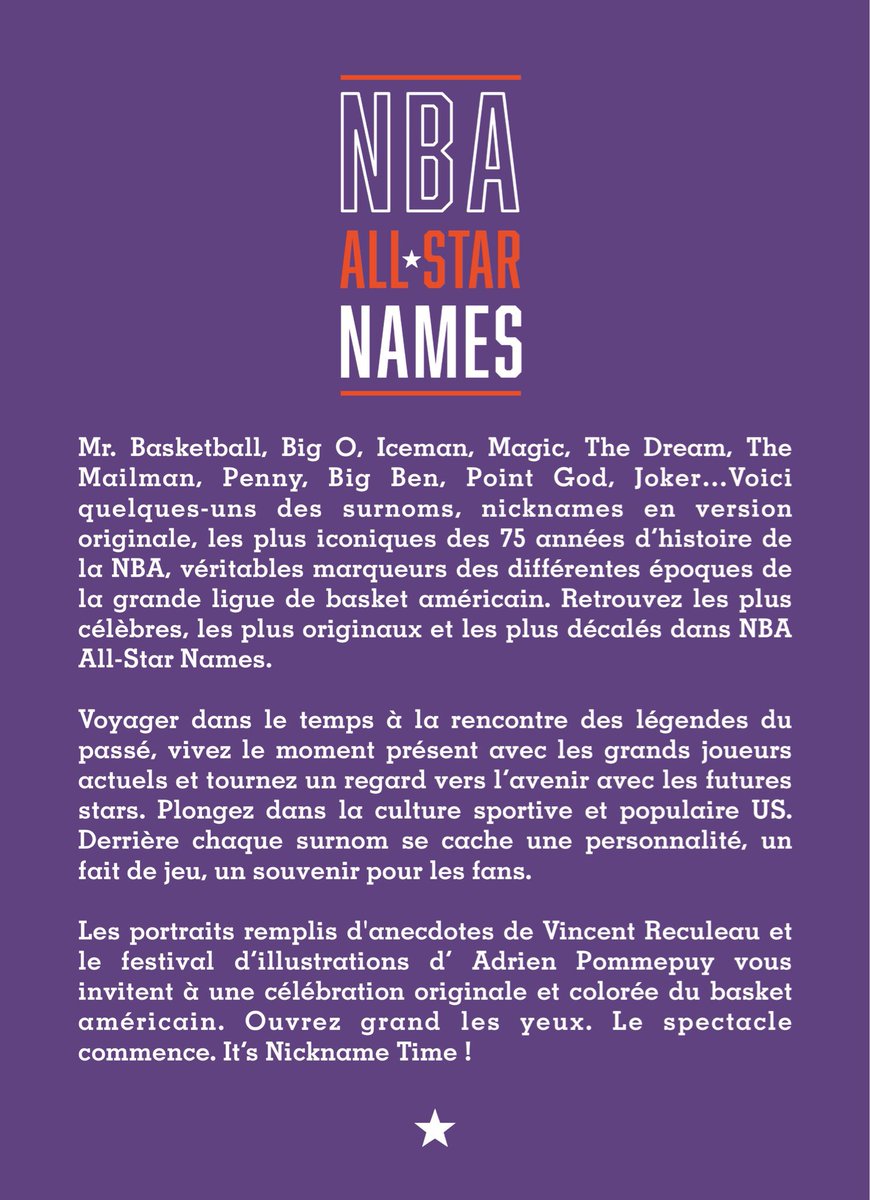 AdrienPMMP's tweet image. 📕NBA All-Star Names📕
🏀Les meilleurs surnoms dans l’histoire de la NBA🏀
✍🏻 329 portraits et illustrations 
⭐️Préface de Thomas Pesquet⭐️
@Thom_astro 
⛹🏿‍♂️305 joueurs
⛹🏿‍♂️⛹️‍♂️8 duos
⛹🏿‍♂️⛹️‍♂️⛹🏾‍♂️8 trios
⛹🏿‍♂️⛹️‍♂️⛹🏾‍♂️⛹🏻‍♂️8 groupes
🗓 Sortie le 13 octobre aux @EditionsAmphora et déjà en pre-commande !