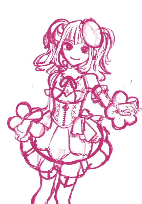 落書きの前のラフ〜 