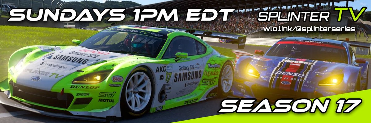 SPLINTERSERIES's tweet photo. The upcoming #SPLINTERSERIES #SEASON17 Schedule has been posted to our #Discord!

Check it out and join us every Sunday 1PM EDT to race in #GranTurismo7 ! Streamed #live on YouTube, Twitch and Facebook!

(link to the server in bio) #gt #gt7 #granturismo #simracing #simracer https://t.co/8k4pyxu7lJ