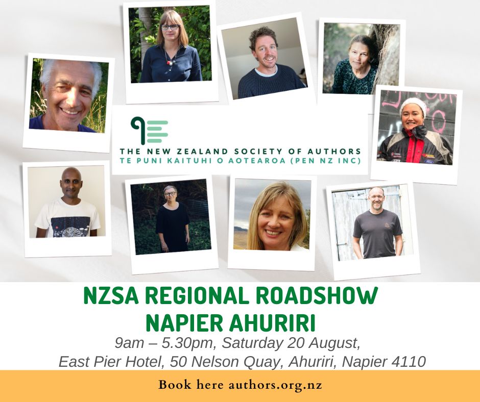 FINAL CALLS FOR HAWKE'S BAY WRITERS
This is your last chance to attend NZSA Regional Roadshow Napier Ahuriri - this Saturday 20 August.
…regionalroadshow-ahuriri.lilregie.com/booking/attend…
Find out more about NZSA Regional Roadshow Napier Ahuriri 2022
authors.org.nz/nzsa-regional-…
