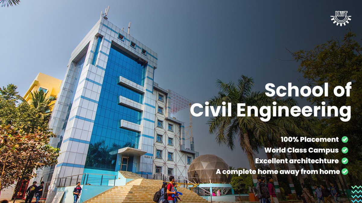 KIITUniversity's tweet image. To pursue an industry grade career in the field of Civil Engineering, enroll at the eminent KIIT School of Civil Engineering. It trains you to become what you want to be, nothing but the best!

For admissions contact us at kiit.ac.in/civil