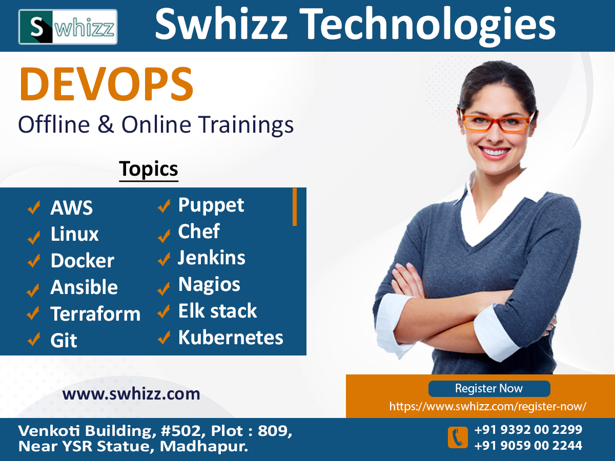 Swhizzofficial's tweet photo. #Swhizz is the best DevOps training and #placement institute in Hyderabad.

For More Details: -
Call/What’s App: 9392002299 | 9059002244
Register link: -
https://t.co/43eTg4tMd4
#DevOps #DevOps_Coaching #devopsengineer #devopstraining #devopstools #devopstrainingonline https://t.co/OAlyp5qeEh