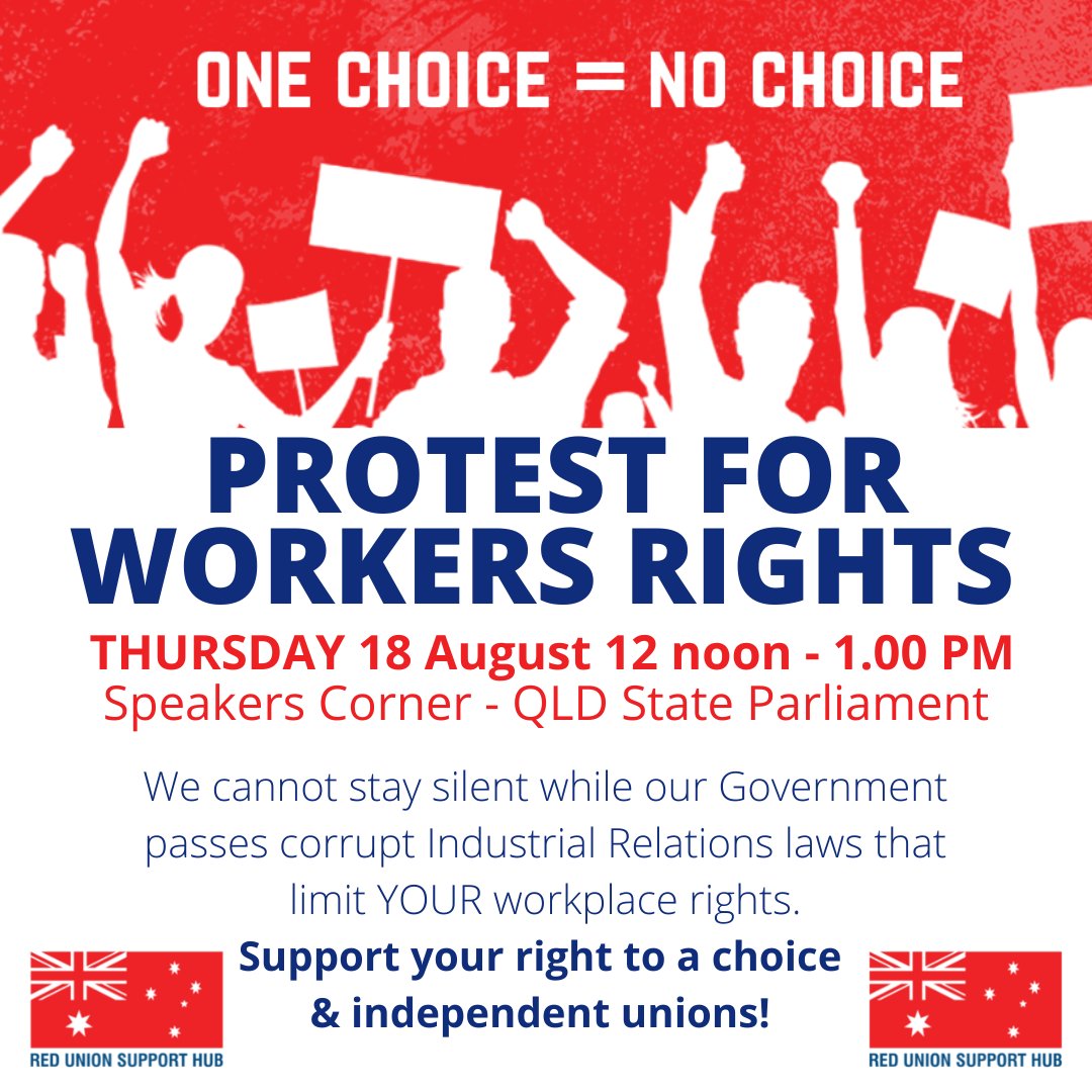 TPAQld's tweet photo. ✊ One Choice is No Choice for QLD Teachers. Brisbane Protest 18 August 12 noon https://t.co/yD4hxcPds0 @Bolt_RSS @JSinnerton @NewsTalk4BC @DanielTeng_ @newscorpaus @QLDMedia @brisbanetimes @abcbrisbane
#workersrights #qldgov #qldpol #qldteachers #qldnurses #qldworkers https://t.co/uzf7c0zZKO
