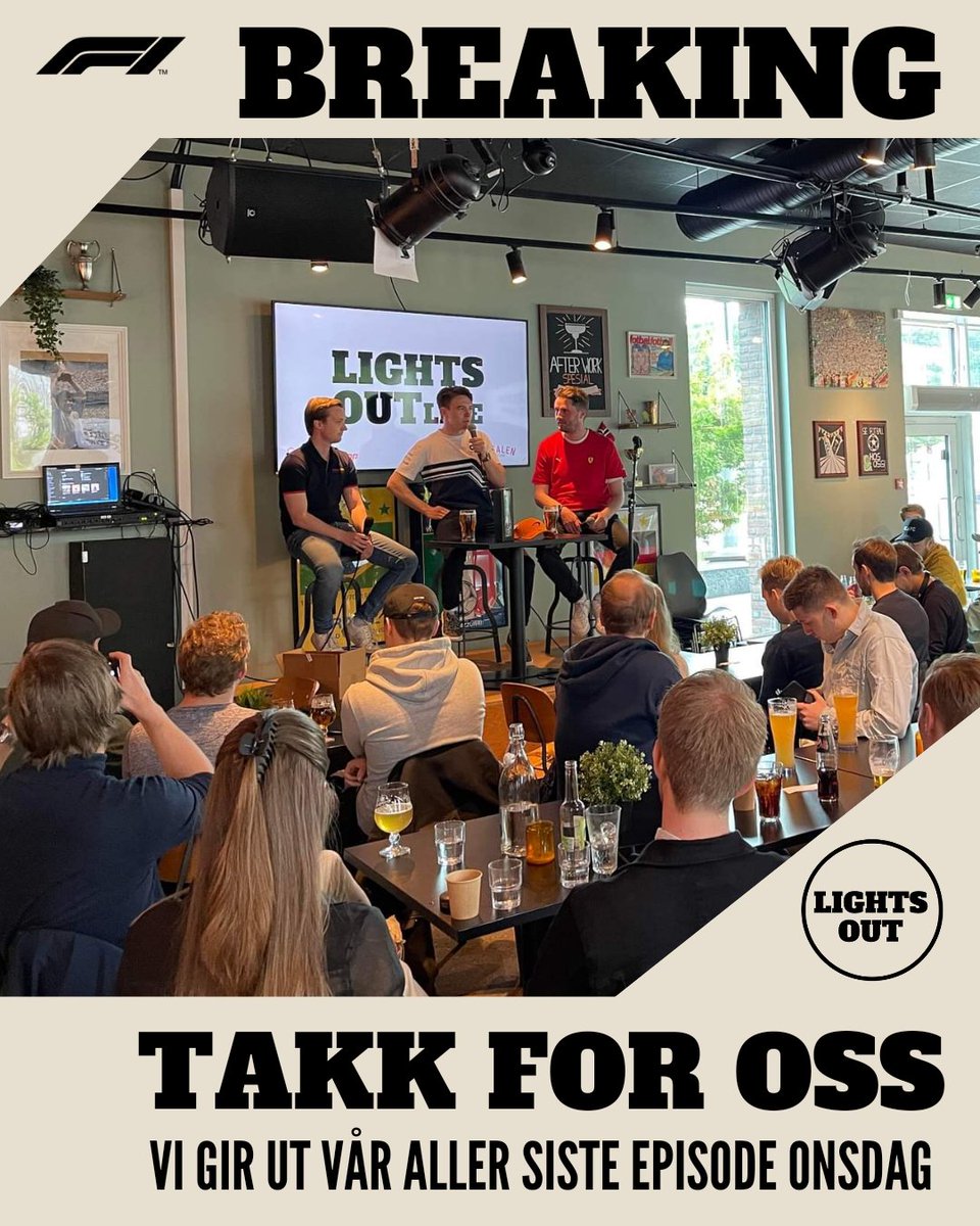 lightsoutnor's tweet photo. Kjære f1-twitter, it's been a blast 🚀

Vi har bestemt oss for å gi oss med podkasten etter en siste episode som vi spiller inn kl 17 i dag 🏁 

Vi vil som alltid ha innspill 🗣 https://t.co/bWtRqwFtp9