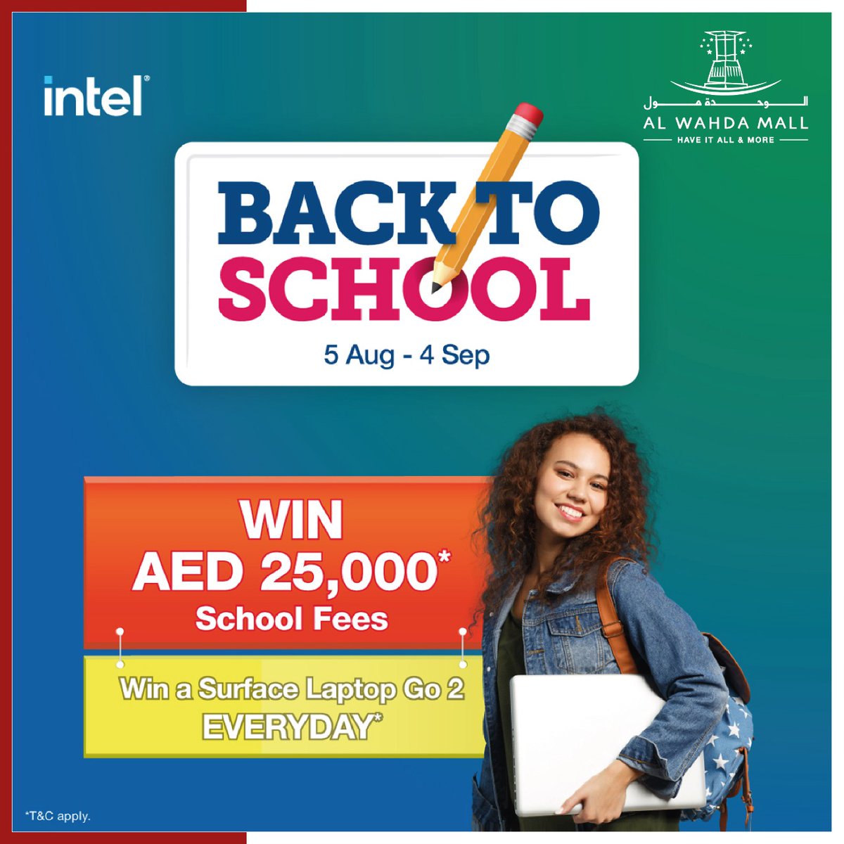 alwahdamall's tweet photo. Get "Back to School" ready with Jumbo 🚸
To ease you into the new term, we're here with a wide range of laptops, tablets, accessories and more on up to 30% off till 4th Sep🙌🏽
That’s not it! https://t.co/uU72HdxT28
