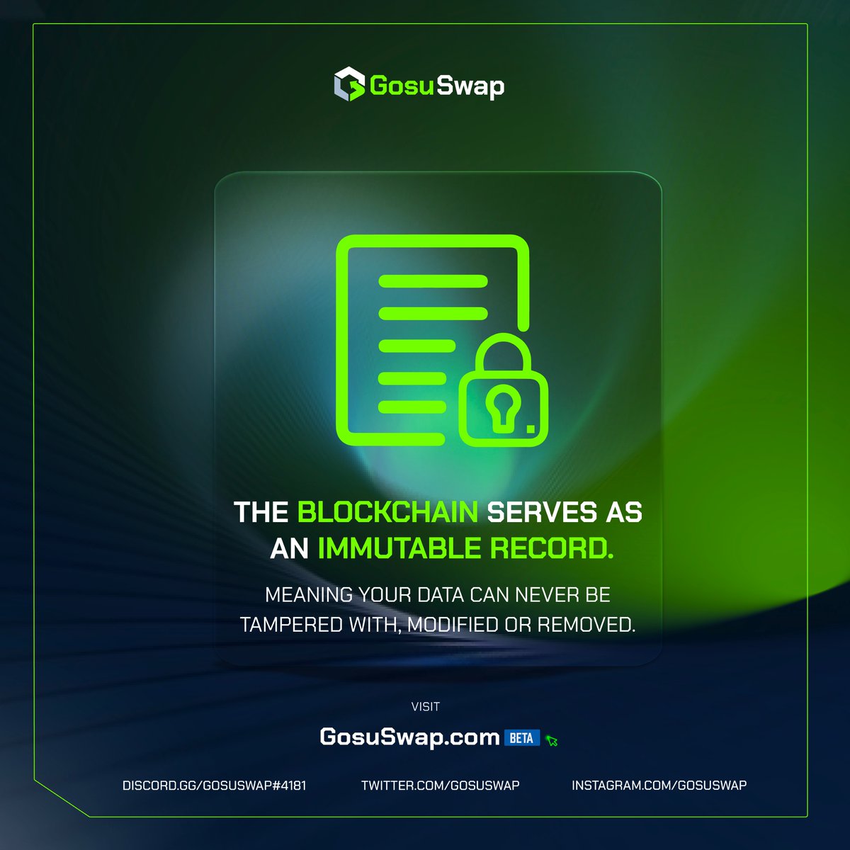 Today, individuals must use their Facebook or Google login to access many online applications, which forces them to hand over their data. But in #Web3, individuals will own their identities. By replacing third parties with the #blockchain. 🤝🔐
#gosuswap #web3community #future