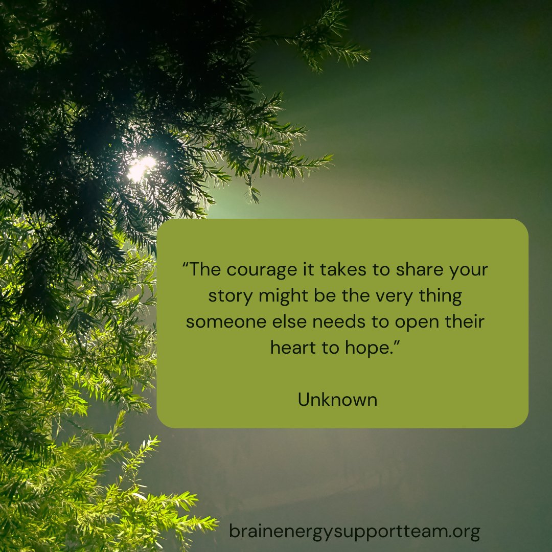 brainenergyteam's tweet image. The #courage it takes to share your #story might be the very thing someone else needs to open their ❤️ to #hope. 

Thanks for sharing, BEST friends.

#EmpowerYourBrain #Sharing #YourStory #Community #PeerSupport #BrainInjuryAwareness #StrokeAwareness #NeurodiversityAwareness