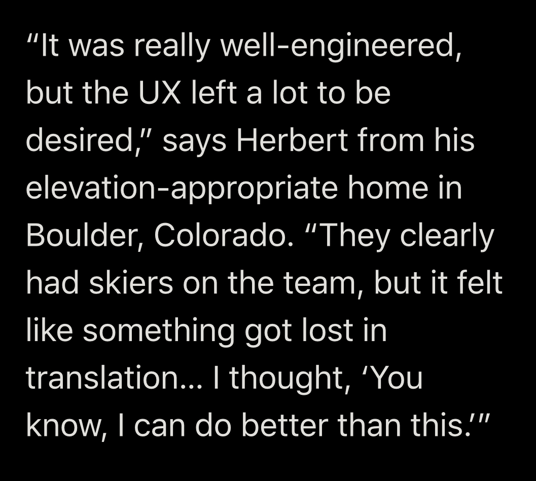 Excellent lesson from <a href="/parrots/">Curtis Herbert</a>. Your app idea doesn’t have to be something that doesn’t exist at all yet. If you truly believe you can deliver a better experience than the existing solutions, go for it!