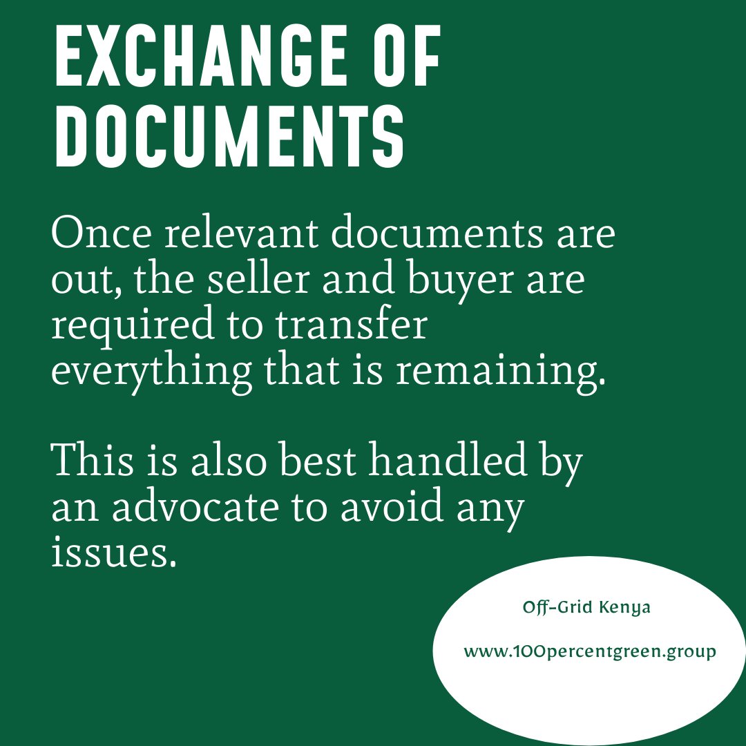 OffGrid254's tweet photo. Step Nine: Exchange of Documents https://t.co/ERBRnc7F4V