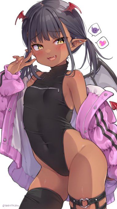 オリジナルの褐色サキュバスちゃんまとめ👿 