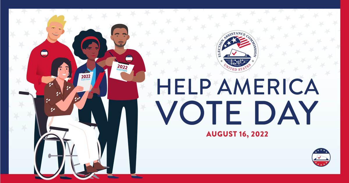 Election Asst. Comm. (@eacgov) on Twitter photo <a href="/EACgov/">Election Asst. Comm.</a> is thrilled to recognize Help America Vote Day today! Learn more about what poll workers do and how to sign up as a poll worker in your community: HelpAmericaVote.gov #HelpAmericaVote <a href="/EACgov/">Election Asst. Comm.</a> is thrilled to recognize Help America Vote Day today! Learn more about what poll workers do and how to sign up as a poll worker in your community: HelpAmericaVote.gov #HelpAmericaVote