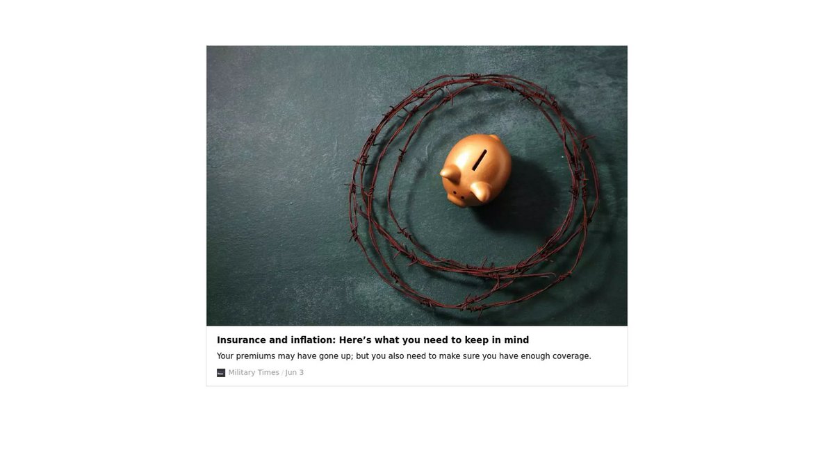 What you need to know a out insurance and inflation.