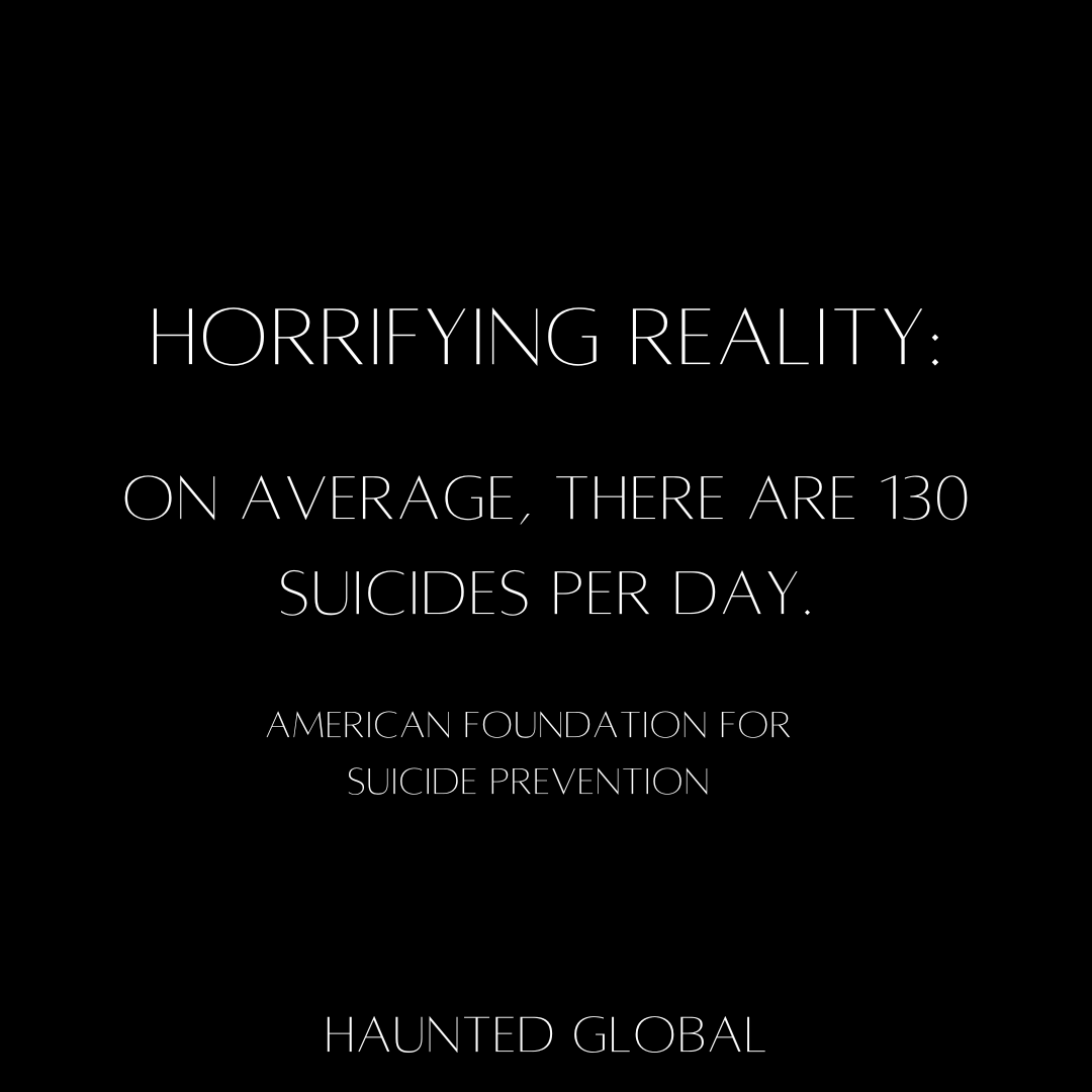 HauntedGlobal's tweet photo. The horrifying reality of suicide in the United States. 

Reach out if you or a loved one needs help. Help is available.

Call or text: 988 

#SuicidePrevention https://t.co/z4iYLbDGBd