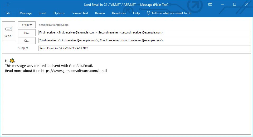 GemBoxLtd's tweet photo. Today’s example shows how you can send an email with a basic body from your Console application by using C# or https://t.co/ivw2cNIID2 code. Check out the run code here: https://t.co/Ax5KXnFFji
#gemboxsoftware #gemboxemail #email #smtp #dotnet #csharp #dotnetdeveloper https://t.co/NYU23BIbF2
