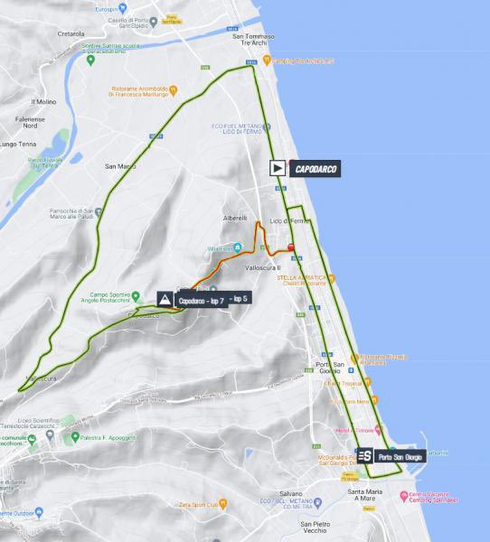 wpgamsterdamra's tweet photo. 🇮🇹 #capodarco

After a short neutral start, we’re doing 4 flat laps of 10.50km, after that another 8 laps of 17.80km with the Poggiana climb. 180km in total.. 🔥 https://t.co/rJlkutGyNb