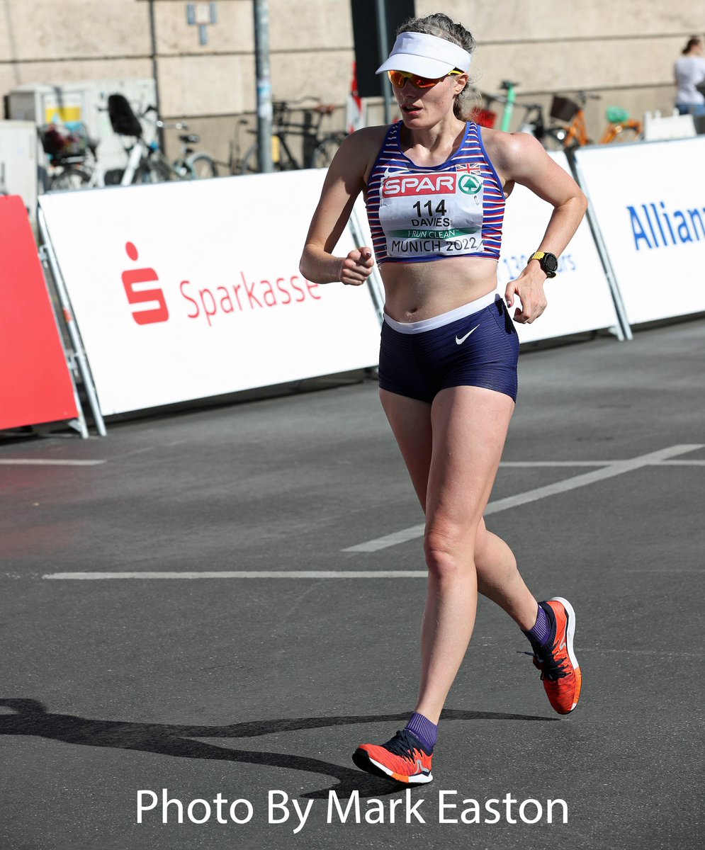 Bethan Davies in the Womens 35km walk at the e European Championships where she placed 11th <a href="/leedswalk/">Leeds Walk</a> <a href="/AthleticsWeekly/">AW</a>  📷Mark Easton