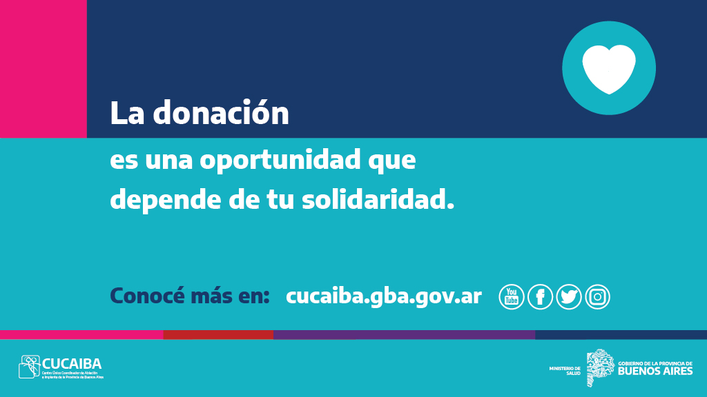 Cucaiba's tweet photo. 🗣La donación de órganos, tejidos y células es un acto de inmensa generosidad, amor y solidaridad que salva vidas.
📲 Conocé y compartí, cuantos más donantes, mayor será el número de vidas que podrán salvarse.

#CucaibaInforma
#DonarOrganosSalvaVidas

@SaludBAP https://t.co/Z36eWcSaRq