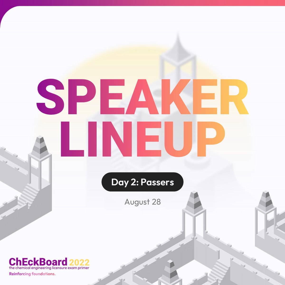 ChEckBoard2024's tweet photo. With ChEckBoard fast approaching, it’s time to reveal who else will be joining us. Let’s learn more about them through the pub below
Remember, you only have 4 more days to register through https://t.co/oOuvjKpZyL
#ChEckBoard2022
#ReinforcingFoundations https://t.co/cS5Fg5jzhp