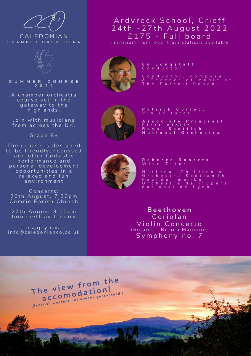 chemstuff's tweet image. A lot of work going on in the background over the last few months.

Really excited to be putting on a Chamber Music course at my home. Just looking for a final couple of players. 1 timpanist, 1 violinist.

Amazing tutors and a brilliant chamber orchestra guaranteed!