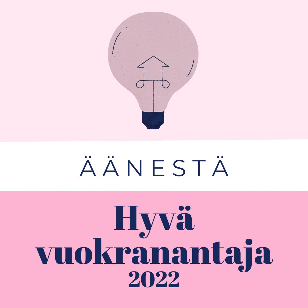 ”Hyvä #vuokranantaja osaa asettua vuokralaisen asemaan, noudattaa Hyvää #vuokra'tapaa sekä reiluja ja oikeudenmukaisia toimintatapoja." Näin on todennut <a href="/AnneViita/">Anne Viita</a> <a href="/vuokralaiset/">Vuokralaiset</a> ry:ltä. Tänäkin vuonna palkitsemme yhdessä Hyvän vuokranantajan! Lue lisää: vuokranantajat.fi/uutiset/aanest…
