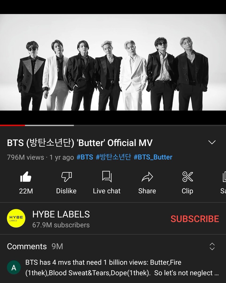 btae_7's tweet photo. STREAM BTS ON YOUTUBE 🏃🏻‍♀️🫶
#StreamingForBTS #ButterTo800M #BTS https://t.co/tg2QXu7dou