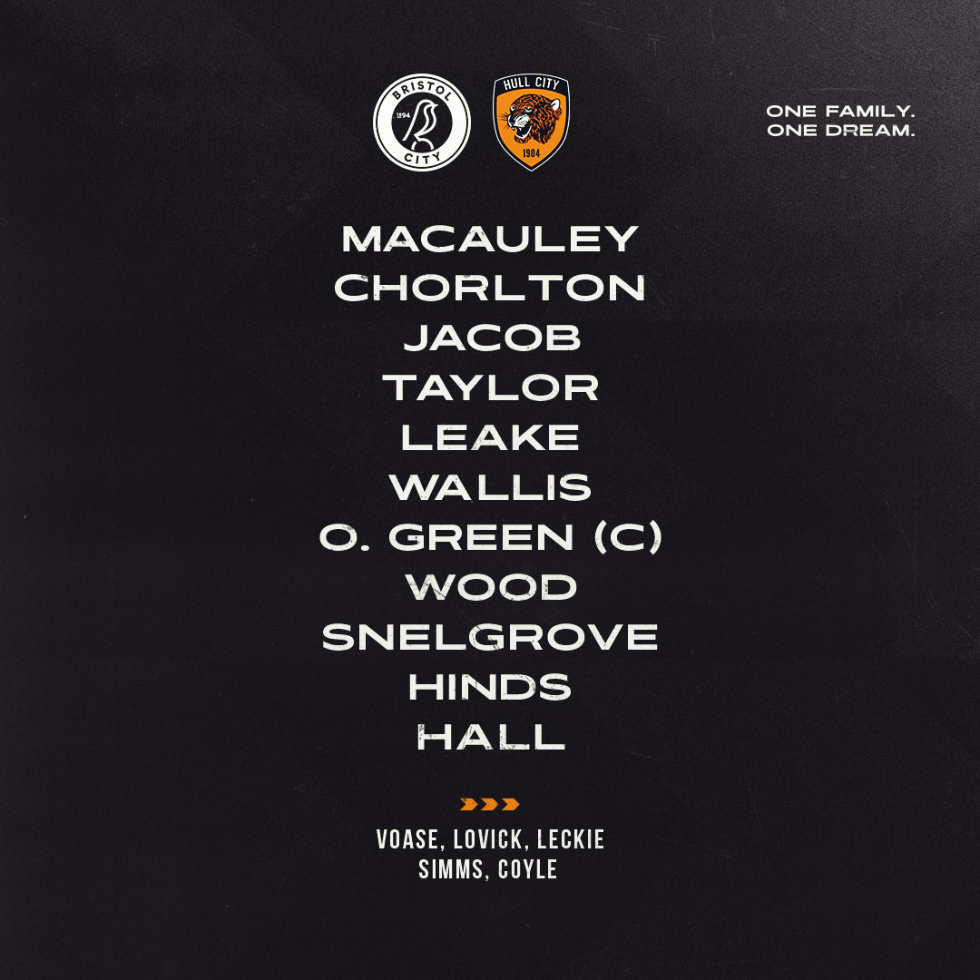 📝 Your #hcafcU21 team to face Bristol City in the #U21PDL...

3⃣ Changes
🟧 New signing <a href="/louiechorlton/">Louie Chorlton</a> starts
🧤 @TomMacGK1 starts in-between the posts

🐯 #hcafc #hcafcU21