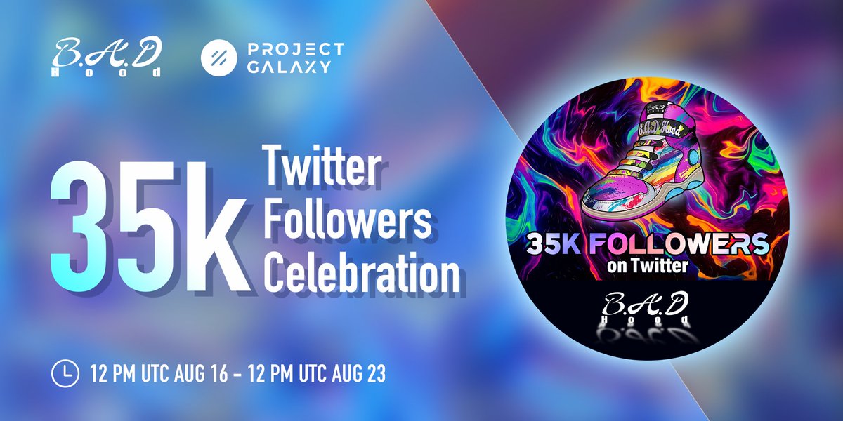 HoodParkour's tweet photo. 🥳We’re so excited to hit 𝟑𝟓𝐊 𝐟𝐨𝐥𝐥𝐨𝐰𝐞𝐫𝐬 𝐦𝐢𝐥𝐞𝐬𝐭𝐨𝐧𝐞! A special thank to you all!🎉 

In celebration, we are giving away 35K #OAT #Badges and USDT Rewards!💃

To enter: https://t.co/bkQkVdlwiG

Also join our DC and find #giveaway room: https://t.co/488MS3Httx https://t.co/Uq3pRPZUNQ