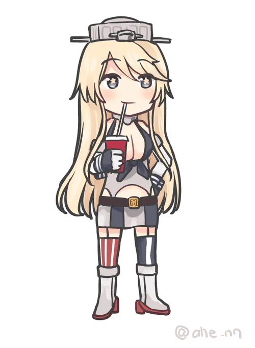 コーラを飲むアイオワさん 