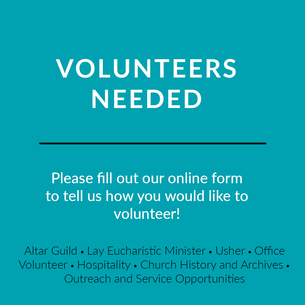 StPaulsWaco's tweet photo. St. Paul's needs you to volunteer! Use this link: https://t.co/8g8AjxVXV0 to fill out a form. There are so many different ways to volunteer, and you can find the full list in the online form. https://t.co/Dud9e5p6rm